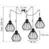 Lampa Wisząca Industrialna Wymiary Nuvola Spider LED E27