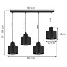 Lampa Sufitowa Wisząca Nowoczesna Wymiary Panta LED E27 Lampa Sufitowa Wisząca Nowoczesna Wymiary Panta LED E27