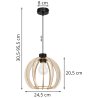 Stylowa Lampa Sufitowa TIMBER z Drewnianym Okrągłym Kloszem Stylowa Lampa Sufitowa TIMBER z Drewnianym Okrągłym Kloszem