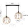 Stylowa Lampa Sufitowa na Listwie TIMBER z Drewnianym Kloszem Kula