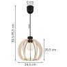 Nowoczesna Lampa Wisząca z Drewna Sufitowa wymiary Timber Led E27 Nowoczesna Lampa Wisząca z Drewna Sufitowa wymiary Timber Led E27