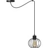 Lampa Wisząca Loft Z Okrągłym Czarnym Kloszem Lampa Wisząca Loft Z Okrągłym Czarnym Kloszem