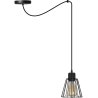 Czarna Lampa Wisząca Z Oryginalnym Drucianym Kloszem Czarna Lampa Wisząca Z Oryginalnym Drucianym Kloszem