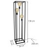 Designerska lampa podłogowa stojąca - Styl loft - wymiary