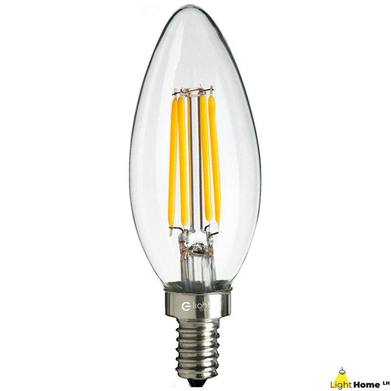 Zestaw 1 Żarówka LED E14 Ciepła Świeczka 6W