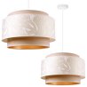 Lampa Sufitowa Wisząca Żyrandol z Kremowym Abażurem Do Salonu 45 Cm E27 WERONA Lampa Sufitowa Wisząca Żyrandol z Kremowym Abażurem Do Salonu 45 Cm E27 WERONA