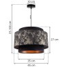 Nowoczesna lampa czarno-złota – oświetlenie w wyjątkowym stylu - wymiary Nowoczesna lampa czarno-złota – oświetlenie w wyjątkowym stylu - wymiary