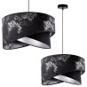 Lampa z Abażurem Wisząca Czarny Żyrandol do Jadalni WERONA E27 Lampa z Abażurem Wisząca Czarny Żyrandol do Jadalni WERONA E27