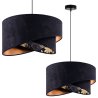 Lampa Nowoczesna Wisząca Żyrandol Abażur Glamour MEDIOLAN E27