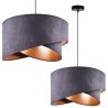 Lampa Wisząca z Abażurem Żyrandol Elegancki Złoty Środek MEDIOLAN