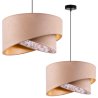 Lampa Wisząca Nowoczesna Żyrandol z Abażurem Beżowym MEDIOLAN E27