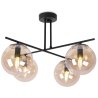 Lampa Sufitowa w Stylu Loft, Żyrandol Szklane Klosze Miodowe, E14
