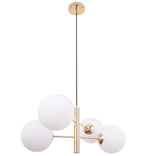 Lampa wisząca VICENZA, regulowana, E14, złoto, szkło, 4 klosze