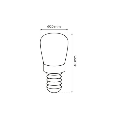Żarówka LED Do Lodówek, Gwint E14, Moc 1,5W, Ciepła Barwa