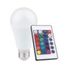 Żarówka LED RGB z Pilotem, Gwint E27, 10W, A60, Barwa Zmienna