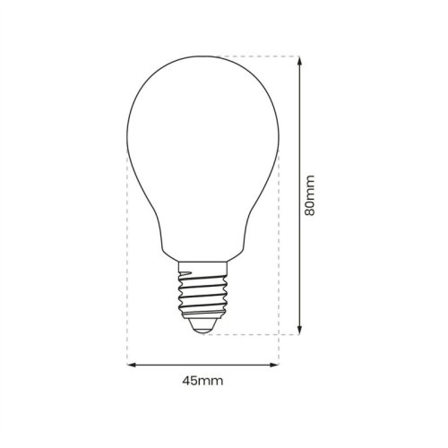 Żarówka LED E14, Moc 5W, Kulka G45, Neutralna