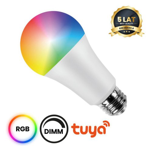 Inteligentna Żarówka LED RGB Wi-Fi, E27, 11W, A70, Zmienna Barwa