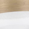 Lampa sufitowa WOOD, biały abażur ze złotym fornirem dębowym, 44cm