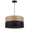 Lampa wisząca WOOD, stylowy abażur do pokoju z fornirem dębowym, 40cm