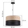 Lampa wisząca WOOD, 40cm, minimalistyczny pojedynczy abażur z fornirem