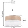 Lampa sufitowa WOOD, 44cm, loftowy zwis wiszący z drewnianym abażurem