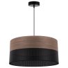 Lampa wisząca WOOD, 44cm, minimalistyczny abażur z fornirem orzechowym