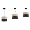 Lampa wisząca WOOD, żyrandol z eleganckim abażurem z forniru, E27