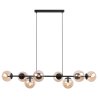 Lampa wisząca SIENA, czarna, elegancka, do salonu, kuchni, jadalni, gwint E14