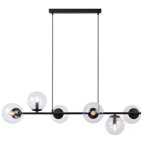 Lampa sufitowa SIENA, wisząca, nowoczesna, do jadalni i salonu, czarna konstrukcja