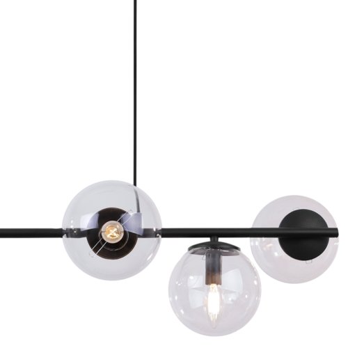 Lampa sufitowa SIENA, wisząca, nowoczesna, do jadalni i salonu, czarna konstrukcja