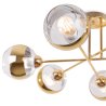 Lampa sufitowa ASTURIA, złoty żyrandol do salonu, jadalni, pokoju, elegancki, E27