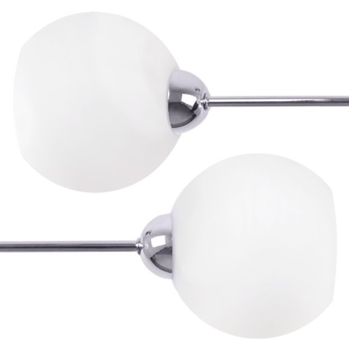 Lampa sufitowa ASTURIA, srebrny żyrandol glamour do kuchni, łazienki, pokoju