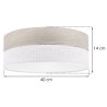 Lampa sufitowa WOOD, biały plafon z fornirem do salonu, jadalni, sypialni, 40cm