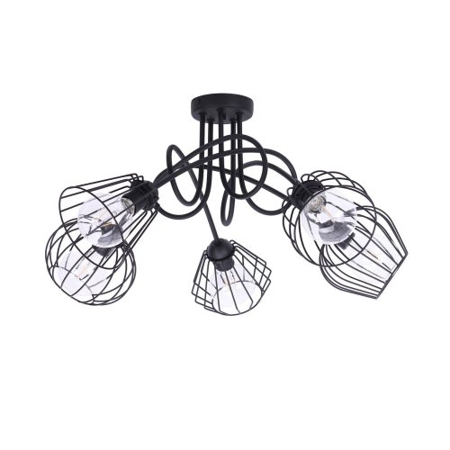 Lampa sufitowa żyrandol czarny loft nowoczesny edison metal