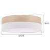 Lampa typu plafon z abażurem WOOD, sufitowa, 50cm, elegancki fornir dębowy