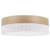 Lampa typu plafon z abażurem WOOD, sufitowa, biały drewniany żyrandol loft, E27