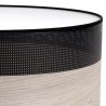 Lampa wisząca z abażurem WOOD, czarny plafon o średnicy 40cm, biały środek z plexi