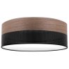 Lampa typu plafon z abażurem WOOD, okrągła, 40cm średnicy, na 3 źródła światła E27