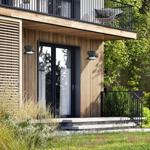 Lampka ogrodowa solarna BUTTERFLY, LED, energooszczędna, czujnik zmierzchu i ruchu, 6,8W