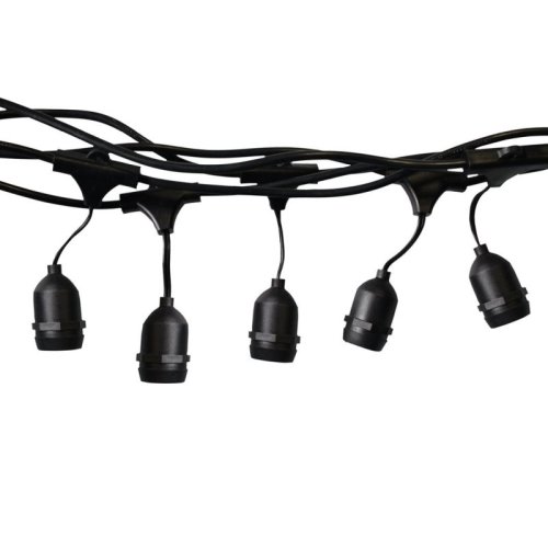 Girlanda ogrodowa, lampki dekoracyjne, zewnętrzne, zasilanie sieciowe, bez żarówek, LED