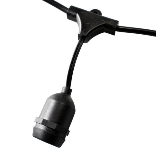 Girlanda ogrodowa, lampki dekoracyjne, zewnętrzne, zasilanie sieciowe, bez żarówek, LED