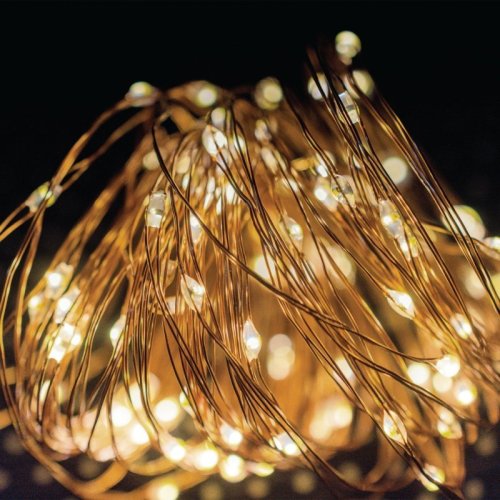 Girlanda ogrodowa LED, solarna, lampki do ogrodu, światełka dekoracyjne, zewnętrzne, 15m