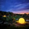Lampa ogrodowa kula GLOBO, latarnia, stojąca, biała, dekoracyjna, LED, 30cm