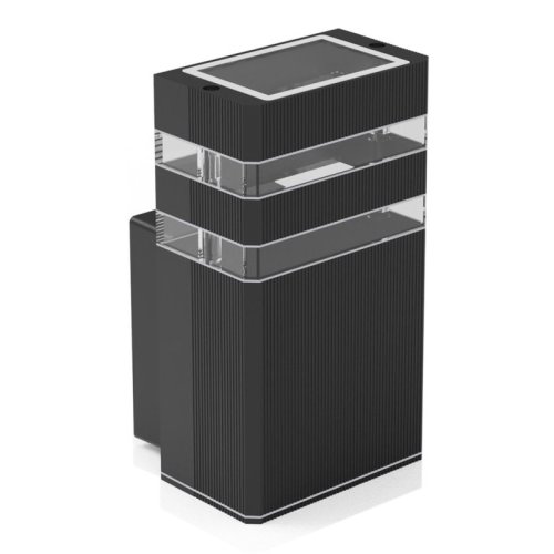 Lampa ogrodowa VINI, kinkiet elewacyjny, czarny, nowoczesny, LED, 1xGU10, IP54