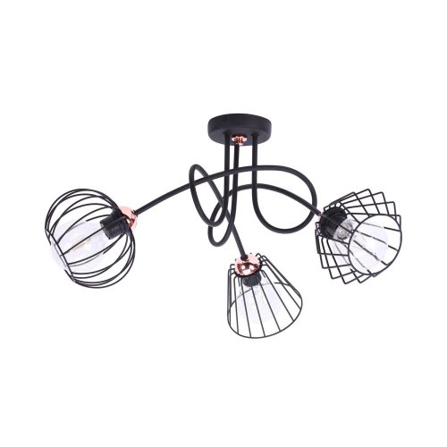 Nowoczesna Lampa Wisząca Miedziana Drut Loft