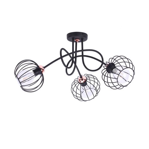 Nowoczesna Lampa Wisząca Miedziana Drut Loft