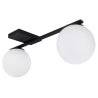 Lampa sufitowa plafon ALTA, czarna, białe klosze, nowoczesna, eklektyczna, do salonu, 2xE14
