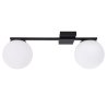 Lampa sufitowa plafon ALTA, czarna, białe klosze, nowoczesna, eklektyczna, do salonu, 2xE14