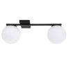 Lampa sufitowa plafon ALTA, czarna, białe klosze, nowoczesna, eklektyczna, do salonu, 2xE14