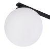 Lampa sufitowa plafon ALTA, czarna, białe klosze, nowoczesna, eklektyczna, do salonu, 2xE14